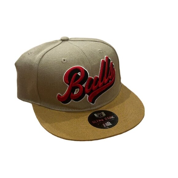 Chicago Bulls Ultra Game NBA Brown Snapback Hat OSFA Brand New with Tags - Picture 2 of 6